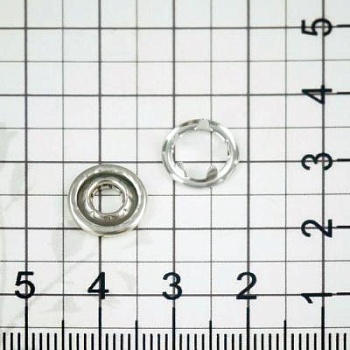 Кнопка рубашечная 10.5 мм, никель